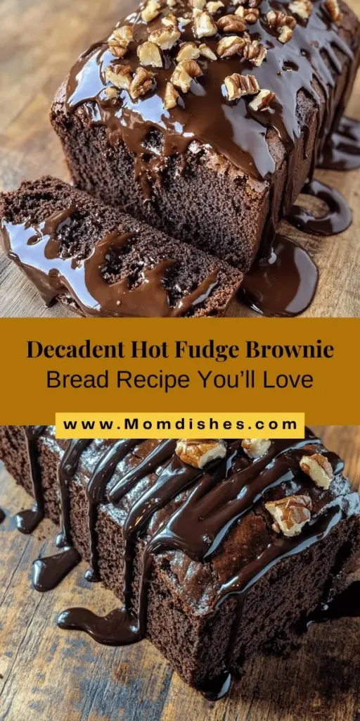 Indulge in the rich, fudgy goodness of Hot Fudge Brownie Bread! This delightful treat combines the best elements of brownies with a sliceable texture, perfect for sharing at gatherings or cozy nights in. Loaded with chocolate chips and drizzled with hot fudge, each bite offers a heavenly mix of flavors and textures. Serve it warm with ice cream or a sprinkle of powdered sugar for an unforgettable dessert experience. Try this recipe and treat your loved ones! #BrownieBread #DessertRecipes #ChocolateLovers #BakingJoy #Foodie