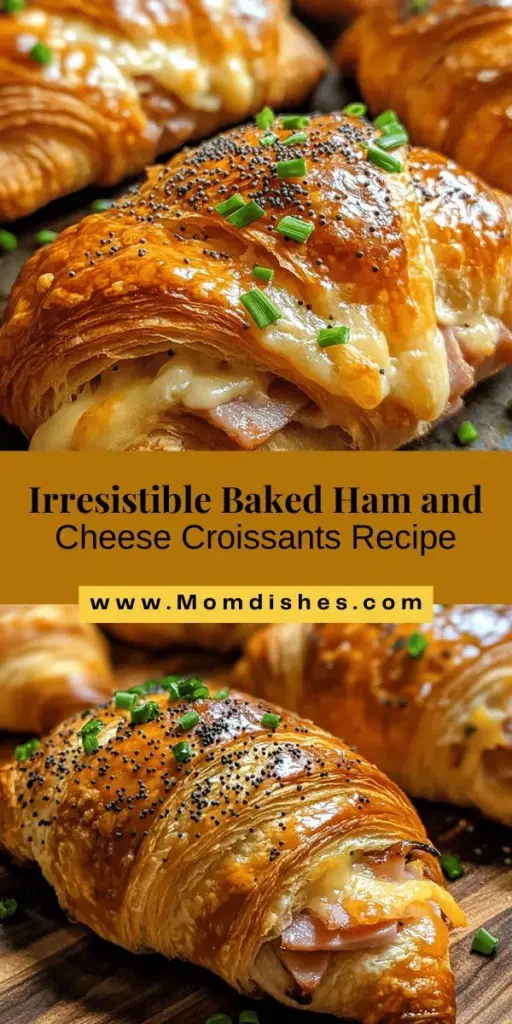 Elevate your breakfast or brunch with these mouthwatering baked ham and cheese croissants! Combining flaky, buttery pastry with savory ham and melted Swiss cheese, this recipe is as simple as it is delicious. Perfect for busy mornings or cozy gatherings, these croissants are sure to impress. Learn how to create this indulgent treat with easy-to-find ingredients and simple steps. Get ready to delight your taste buds! #HamAndCheese #Croissants #Baking #Brunch #Delicious #RecipeIdeas