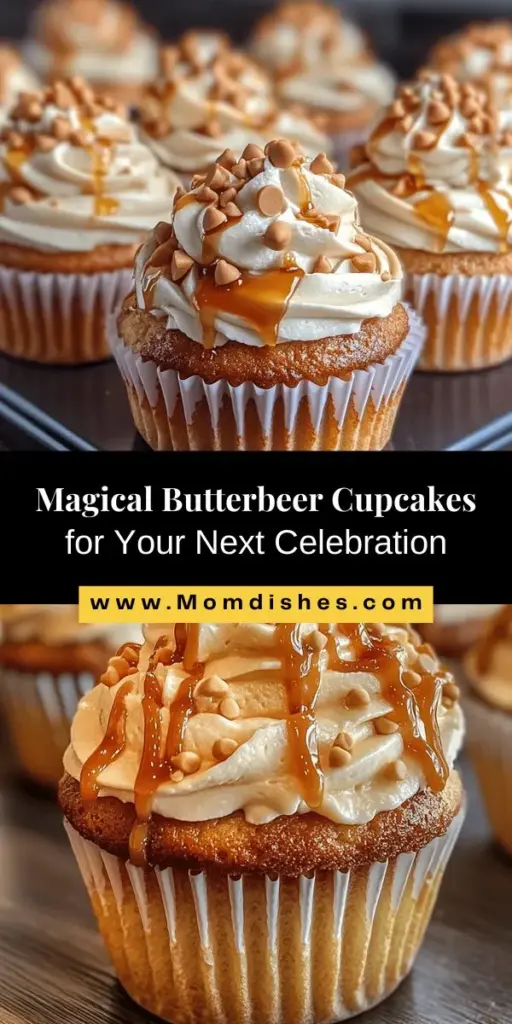 Dive into the magical world of baking with these Enchanted Butterbeer Cupcakes! With a delightful blend of butterscotch and cream soda flavors, these cupcakes are perfect for any Harry Potter-themed celebration. Create mesmerizing memories and impress your guests with this whimsical treat that's sure to cast a spell of delight. Gather your ingredients and get ready to conjure up a delightful dessert. #Butterbeer #HarryPotter #Cupcakes #BakingMagic #DessertIdeas