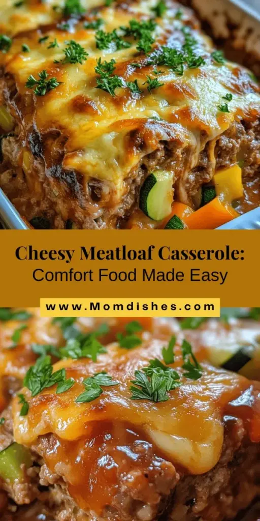 Discover the ultimate comfort food with this Cheesy Loaded Meatloaf Casserole packed with vibrant vegetables! It's a delightful twist on classic meatloaf that combines savory ground meat, a medley of colorful veggies, and gooey cheese for a nutritious and hearty dish. Perfect for family dinners or meal prep, everyone will love this flavor-packed casserole. Try it tonight! #CheesyLoadedMeatloaf #ComfortFood #CasseroleRecipe #FamilyDinner #HealthyEating #EasyMeals #MealPrepIdeas