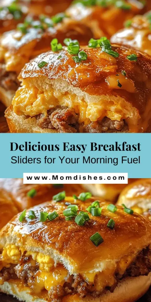 Start your day right with these Easy Breakfast Sliders! Perfect for busy mornings or brunch gatherings, these mini sandwiches are customizable and delicious, featuring savory sausage, fluffy eggs, and melted cheddar. Ideal for any occasion, they offer nutrition and flavor with fresh ingredients. Plus, you can prepare them in advance! Check out the recipe for tips on making your breakfast unforgettable. #BreakfastSliders #EasyRecipes #BrunchIdeas #HealthyEating #FamilyMeals