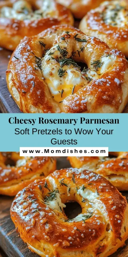 Indulge in the ultimate snack with Mozzarella Stuffed Rosemary Parmesan Soft Pretzels! This delightful twist on a classic combines a chewy, golden crust with gooey mozzarella and fragrant rosemary, making them perfect for any gathering or a cozy night in. With easy step-by-step instructions, you can master the art of pretzel-making at home. Pair them with your favorite dips for an unforgettable treat! #SoftPretzels #HomemadeSnacks #BakingFun #MozzarellaPretzels #FoodieDelights #ComfortFood #CookingAtHome