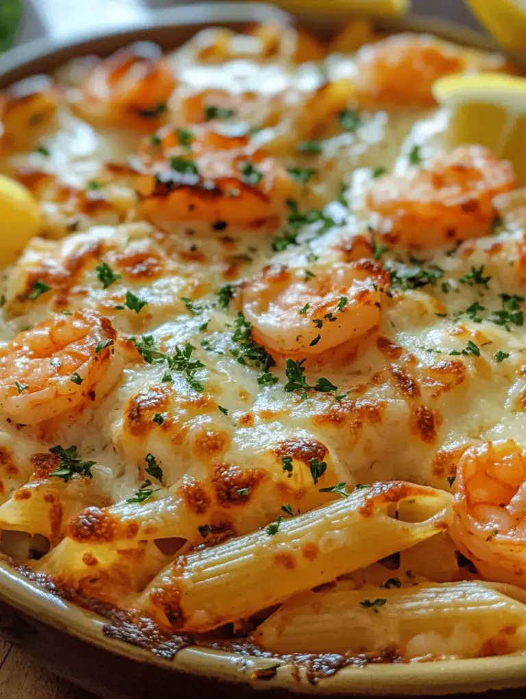 When it comes to comfort food that effortlessly combines indulgence and flavor, Shrimp Scampi Pasta Bake stands out as a beloved favorite. This dish is not just a meal; it’s an experience that brings warmth and satisfaction to the dinner table. Perfect for those family gatherings or intimate dinners with friends, this pasta bake showcases succulent shrimp enveloped in a creamy, garlicky sauce that's baked to perfection and topped with a golden crust of melted cheese. The balance of flavors—from the richness of butter and cream to the brightness of fresh lemon—creates a symphony of taste that tantalizes the palate and leaves everyone asking for seconds.