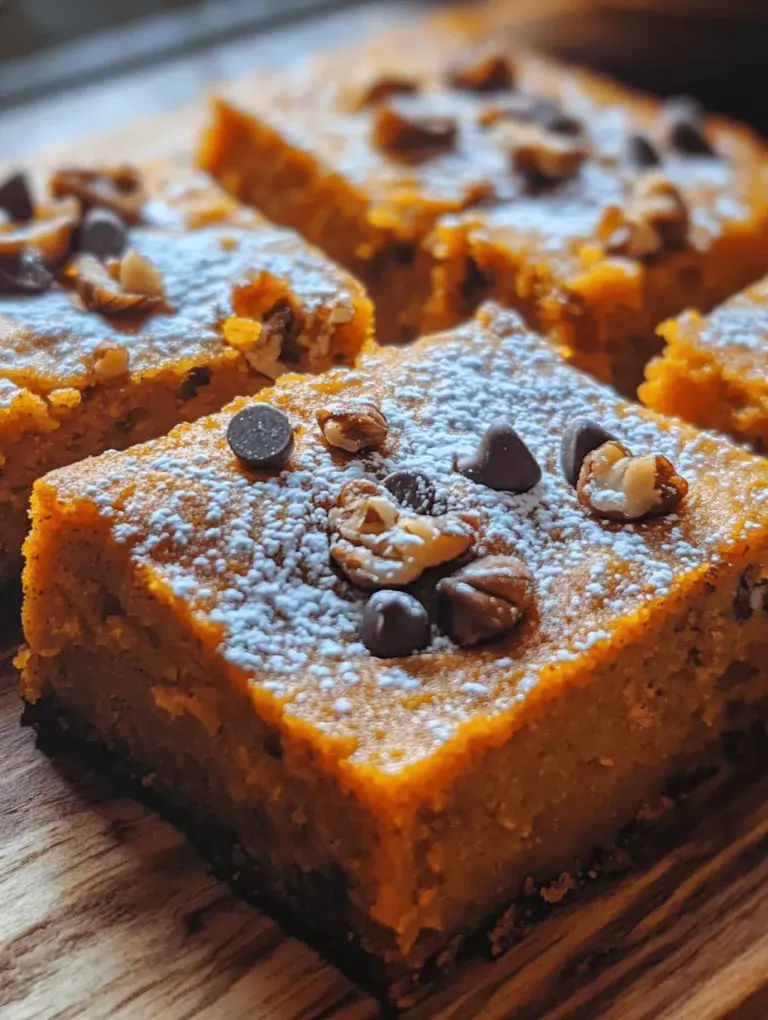 Before we get to the baking process, let's explore the core components that make these Savory Soft & Moist Pumpkin Bars so delicious. Understanding the ingredients not only enhances your appreciation for the recipe but also allows you to make informed choices as you bake.