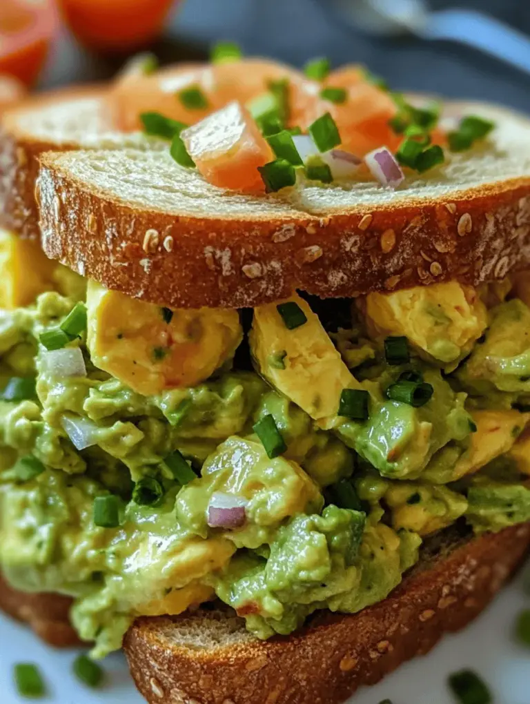 The appeal of this recipe extends beyond its delicious taste. The ingredients used in the Creamy Avocado Egg Salad Sandwich boast significant health benefits that can contribute to a balanced diet. Let’s take a closer look at the key ingredients and their nutritional profiles.