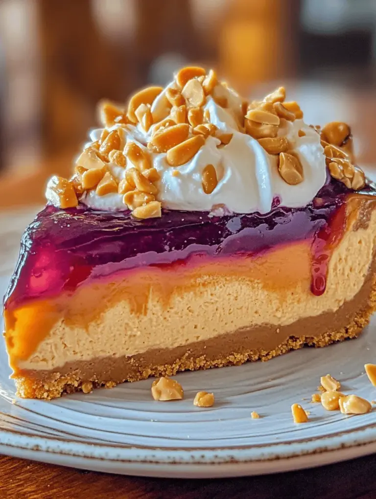 If you're a fan of comfort food, then the combination of peanut butter and jelly likely brings back fond memories of childhood lunches and carefree afternoons. Now, imagine that nostalgic flavor transformed into a luscious cheesecake that balances creamy richness with the sweetness of jelly and a satisfying crunch from the crust. That is exactly what the Peanut Butter and Jelly Cheesecake offers.