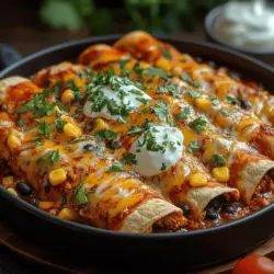 Enchiladas are a beloved staple in Mexican cuisine, celebrated not only for their delicious flavors but also for their cultural significance. Originating from the Aztecs, who would roll tortillas around various fillings, enchiladas have evolved over centuries into a versatile dish that showcases the rich culinary traditions of Mexico. Each region boasts its own variation, filled with everything from meats to vegetables, and topped with a wide array of sauces. Today, we focus on the delightful Cheesy Chicken Enchiladas Fiesta recipe, a crowd-pleaser that promises to bring warmth and satisfaction to your dining table.