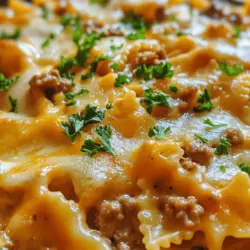 If you’re seeking a comforting and hearty meal that will satisfy even the pickiest eaters, look no further than Creamy Beef and Bowtie Pasta. This dish is a delightful blend of tender bowtie pasta enveloped in a luscious creamy sauce, perfectly complemented by savory ground beef and earthy mushrooms. It’s not just a meal; it’s a warm hug in a bowl, ideal for family dinners and gatherings where everyone leaves the table happy and full.