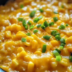 Welcome to a culinary experience that is as comforting as it is delicious: the Slow Cooker Cheddar Corn Delight. This creamy, savory dish has gained a reputation as a must-try side dish for family dinners, potlucks, and holiday gatherings. Its rich flavor profile, accentuated by the sharpness of cheddar cheese and the sweetness of corn, makes it a crowd-pleaser that is sure to impress. Whether served alongside grilled meats, roasted vegetables, or as part of a hearty buffet, this dish effortlessly complements a variety of main courses.