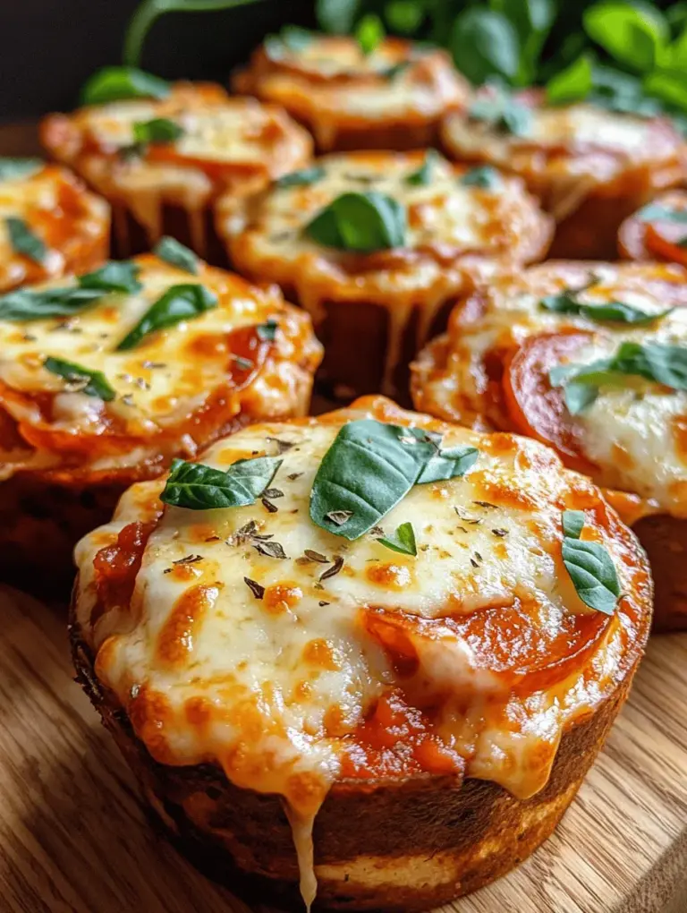 Delve into the delightful world of comfort food with our delicious bite-sized deep dish pizza cupcakes. Imagine the classic flavors of your favorite pizza fused into a fun and portable cupcake form. These treats not only deliver the savory satisfaction of pizza but also offer the convenience of being bite-sized, making them the perfect solution for any occasion—from lively parties and game nights to cozy family dinners. With their unique presentation and customizable toppings, these pizza cupcakes are sure to impress your guests and family alike.