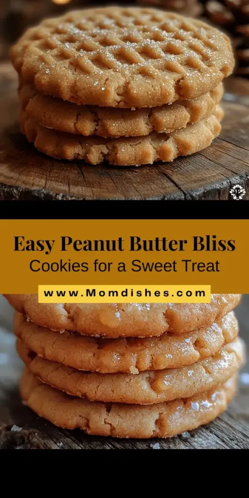 Indulge in the delightful simplicity of Peanut Butter Bliss Cookies, a timeless treat that combines rich peanut butter with just a few ingredients. Perfectly chewy and crispy, these cookies are quick to make, making them an ideal choice for busy days. With easy preparation steps and room for creative variations, you can enjoy a comforting classic that everyone will love. Bake a batch today and experience the irresistible aroma that fills your kitchen!