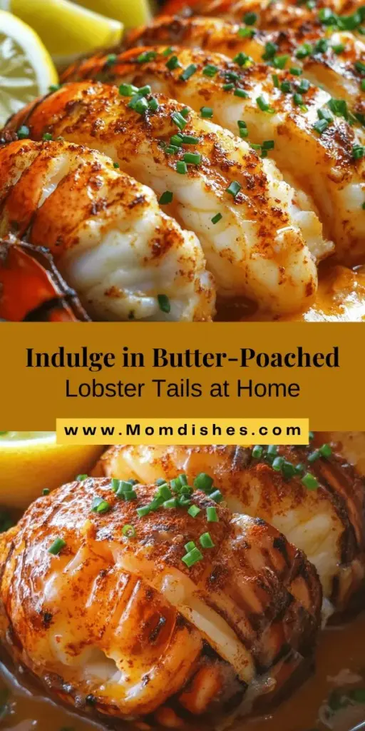 Indulge in the luxury of homemade butter-poached lobster tails with this easy recipe that transforms your dining experience. Combining succulent lobster with rich, creamy butter and a dash of smoked paprika, this dish is perfect for special occasions or a classy dinner at home. Impress your guests with vibrant flavors and elegant presentation. Dive into this gourmet delight today! #LobsterTails #SeafoodRecipe #FineDining #HomeCooking #GourmetMeal #ButterPoached #FoodieFavorite #CulinaryDelight