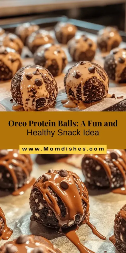 Looking for a tasty and nutritious snack? Try Oreo Protein Balls Delight! These easy-to-make protein balls combine crushed Oreo cookies with vanilla protein powder, cream cheese, peanut butter, and a touch of honey, creating a delicious treat that satisfies your sweet tooth while fueling your active lifestyle. Perfect for pre- or post-workout snacks, or a quick afternoon pick-me-up. Enjoy a balance of flavor and nutrition without feeling guilty!