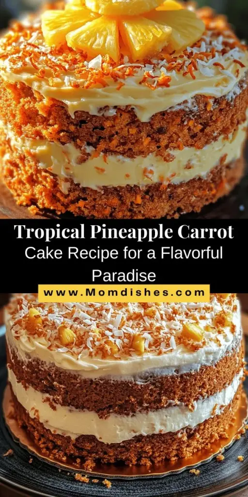 Experience a taste of paradise with Hawaiian Pineapple Carrot Cream Cake! This vibrant dessert blends the sweetness of ripe pineapples, fresh carrots, and shredded coconut into a moist, flavorful treat. Perfect for any celebration, this cake not only dazzles the eyes but also nourishes with its fresh ingredients. With a rich cream cheese frosting and tropical flair, it's an indulgent yet wholesome addition to summer gatherings or special occasions.