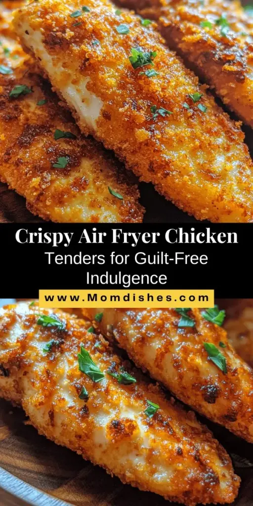 Discover the joy of making Crispy Air Fryer Chicken Tenders, a healthier twist on a classic favorite. This recipe provides a step-by-step guide to achieve that crunchy exterior and juicy interior using minimal oil. Learn about the essential ingredients, marinating tips, and perfect breading techniques that elevate your tenders. Ideal for any meal, these tenders are not just delicious but also nutritious, making them perfect for family dinners or gatherings.