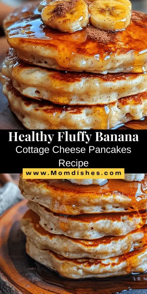 Start your mornings with a healthy twist by trying Fluffy Banana Cottage Cheese Pancakes! These pancakes are an excellent choice for a nutritious breakfast, combining ripe bananas, creamy cottage cheese, and rolled oats for a satisfying meal. Packed with protein and fiber, they will keep you energized throughout the day while offering a naturally sweet flavor without added sugars. Easy to prepare and customizable with your favorite toppings, they're perfect for busy mornings or leisurely brunches. Enjoy a delicious treat that nourishes your body and delights your taste buds!