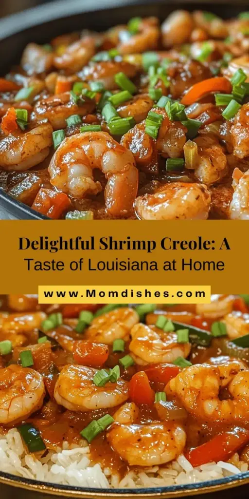 Dive into the vibrant flavors of Louisiana with the Ultimate Shrimp Creole recipe! This comforting dish combines succulent shrimp with the aromatic holy trinity of onions, bell peppers, and celery, simmered in a rich tomato-based sauce infused with spices. Perfect for both novice and experienced cooks, it brings friends and family together around the table. Serve it over rice for a complete meal! Try it tonight! #ShrimpCreole #CajunCuisine #Foodie #HomeCooking #SeafoodLovers