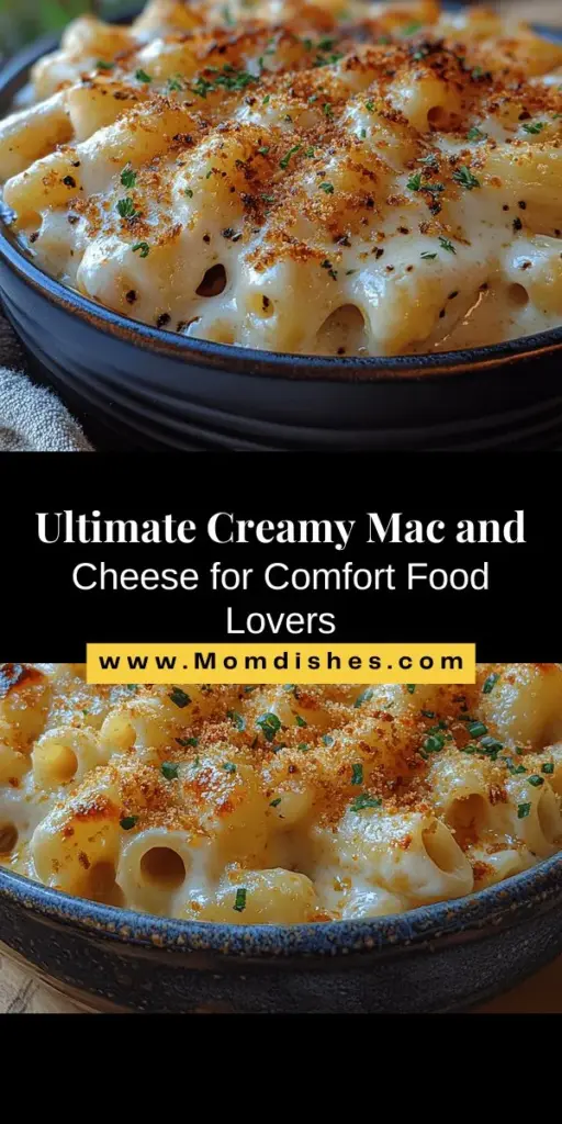 Indulge in the ultimate comfort with the creamiest mac and cheese recipe that promises to elevate your culinary experience. This classic dish combines tender elbow macaroni with a rich, velvety cheese sauce made from a perfect blend of sharp cheddar, Gruyère, and Parmesan. Discover essential tips for making a luscious cheese sauce and optional toppings like crispy breadcrumbs that add delightful texture. Perfect for family gatherings or cozy nights at home, this mac and cheese is a timeless favorite that everyone will enjoy.