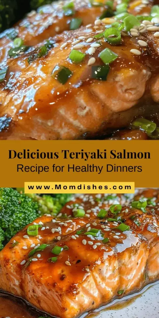 Discover the savory delight of Baked Teriyaki Salmon, a healthy and delicious recipe that's perfect for any occasion! This dish is not only easy to make but packed with omega-3 fatty acids, protein, and essential vitamins. Using a homemade teriyaki sauce with fresh ingredients elevates the flavor while keeping it nutritious. Serve it with steamed rice and veggies for a complete meal. Dive into this flavorful experience today! #SalmonRecipe #HealthyEating #Teriyaki #DinnerIdeas #EasyCooking #Foodie #CookingAtHome #HealthyRecipes #MealPrep #Wellness