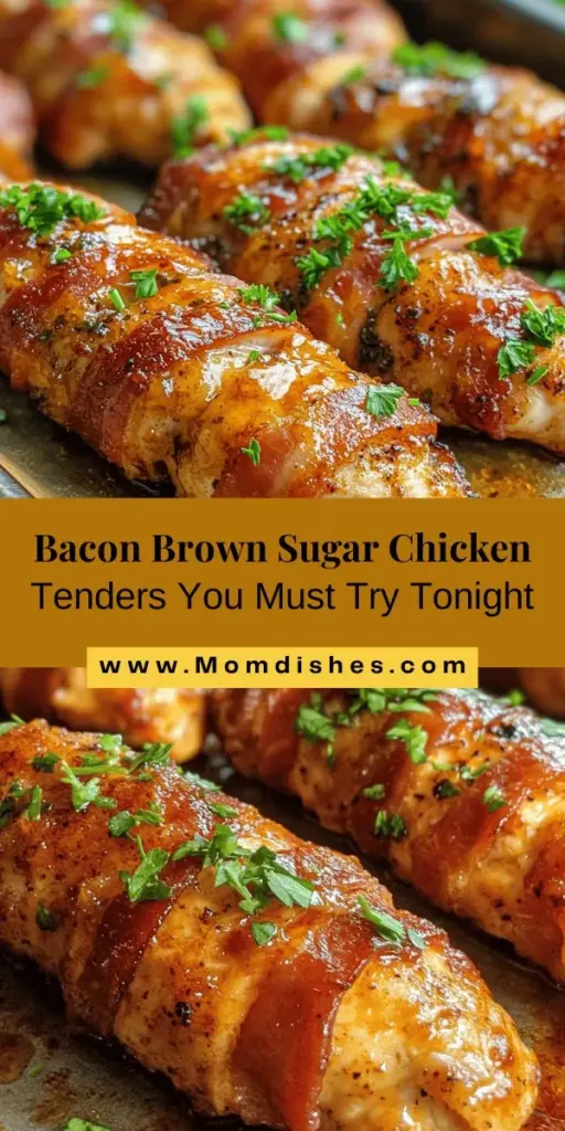 Discover the irresistible flavors of Bacon Brown Sugar Chicken Tenders! This easy-to-follow recipe combines crispy bacon, tender chicken, and a sweet brown sugar glaze, making it perfect for any occasion from family dinners to game day parties. Versatile and delicious, these tenders can be served as a main dish, appetizer, or in salads. Elevate your culinary game with this mouthwatering treat that everyone will love—perfect for impressing family and friends!