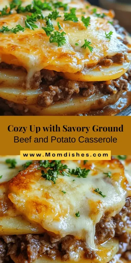 Discover the ultimate comfort food with Savory Ground Beef and Potato Delight, a hearty dish perfect for chilly evenings and family dinners. This recipe combines savory ground beef and tender potatoes for a filling meal that’s easy to make and customize. Experiment with spices, add veggies, or swap beef for plant-based options to suit different diets. Enjoy the deliciousness and warmth of this family favorite! #ComfortFood #HeartyMeals #FamilyDinner #GroundBeefRecipes #PotatoDishes #EasyRecipes #Foodie