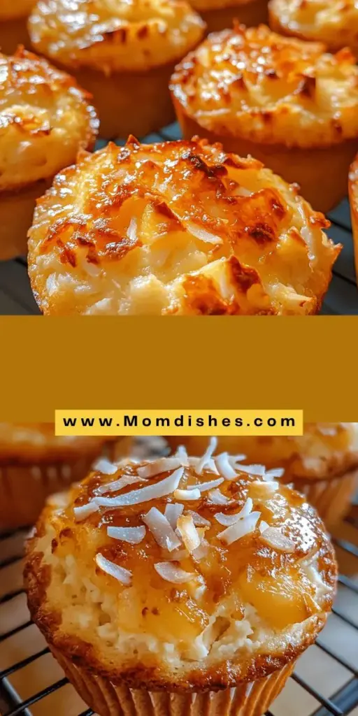 Discover the tropical delight of Coconut and Pineapple Cottage Cheese Muffins! This unique recipe combines the sweetness of ripe pineapple with the rich texture of cottage cheese and shredded coconut, creating a moist and nutritious treat. Packed with protein and healthy fats, these muffins are perfect for breakfast or a snack. With easy preparation steps, you can enjoy a taste of summer any time of year. Bake a batch today and indulge in this flavorful twist on a classic!