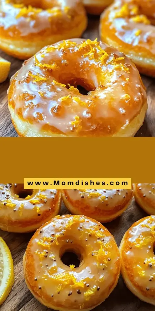 Discover the joy of baking with these Zesty Baked Lemon Donuts! This simple recipe features a delightful combination of fresh lemon juice and zest, offering a refreshing twist and a light, fluffy texture. Perfect for breakfast or an afternoon snack, these donuts are not only delicious but also healthier than fried versions. With a quick glaze made from powdered sugar and lemon, enjoy a burst of bright flavor in every bite. Get ready to impress your family and friends with this easy-to-make treat!