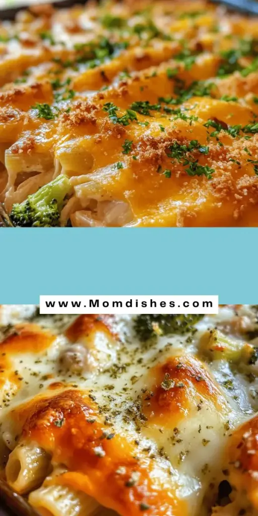 Discover the ultimate comfort food with this Cheesy Chicken and Broccoli Bake recipe! This delightful casserole brings together tender chicken, fresh broccoli, and pasta, all enveloped in a rich, creamy cheese sauce. Perfect for weeknight dinners, potlucks, or family gatherings, this dish is not only easy to prepare but also customizable to suit your tastes. Packed with nutrients and flavors, it’s sure to become a family favorite. Embrace the warmth of home-cooked meals and gather your loved ones around the table for a serving of this comforting bake.