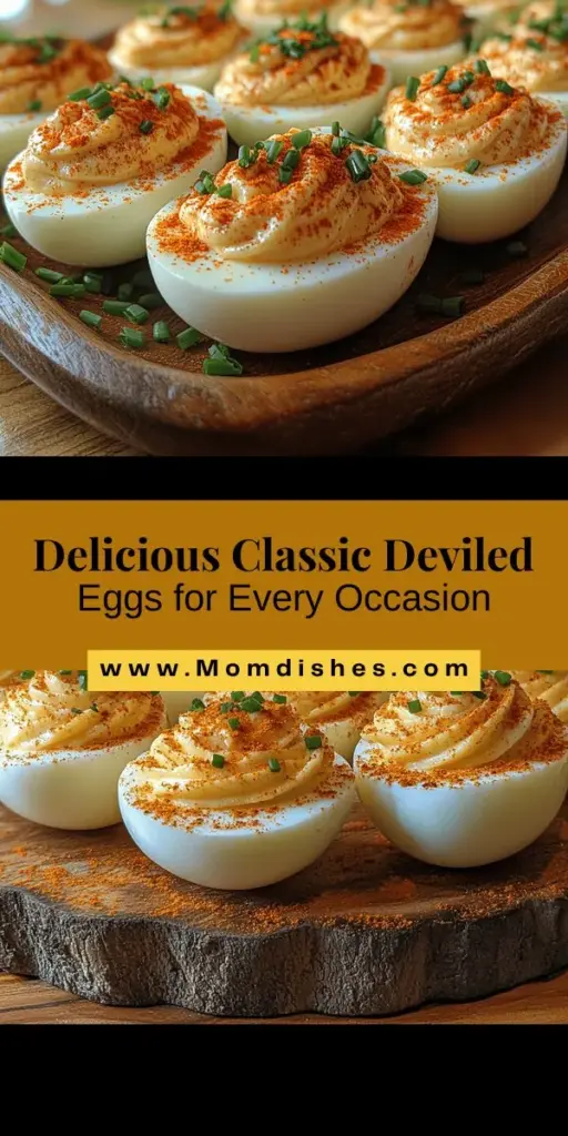 Classic deviled eggs are the ultimate appetizer, perfect for any gathering, from casual get-togethers to festive celebrations. With a rich history and endless customization possibilities, these creamy bites can suit any taste. In our detailed guide, you'll discover the best way to prepare them, from hard-boiling eggs to crafting the perfect tangy filling. Plus, explore variations and serving suggestions to make them uniquely yours. Whether traditional or with a twist, deviled eggs are always a hit!