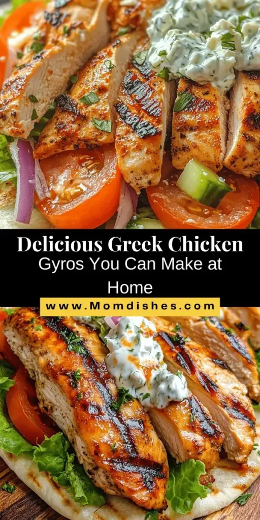 Bring the taste of Greece to your kitchen with this delicious Greek Chicken Gyros recipe! Enjoy juicy, marinated chicken thighs grilled to perfection, paired with homemade tzatziki sauce and fresh vegetables in warm pita bread. This article guides you through choosing quality ingredients, marinating techniques, and assembling your gyros for a delightful meal that captures the essence of Greek cuisine. Perfect for family dinners or gatherings, it’s a flavorful culinary adventure you won't want to miss!