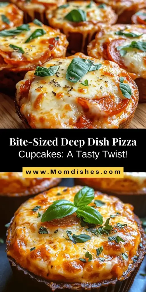 Discover the joy of bite-sized deep dish pizza cupcakes! These fun and portable treats combine all your favorite pizza flavors into a delightful cupcake form, making them perfect for parties, game nights, or family dinners. Easy to customize with various toppings, these mini pizzas are a hit with both kids and adults. Dive into our article for step-by-step instructions, ingredient suggestions, and creative variations to impress your guests and satisfy your cravings. Enjoy delicious comfort food in a playful way!