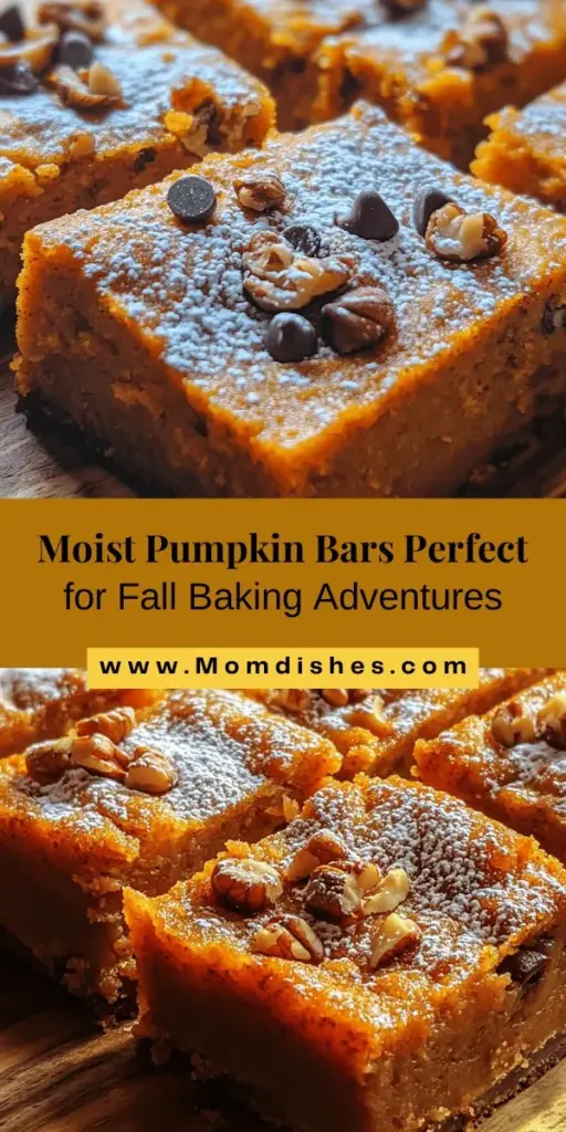 Embrace the flavors of fall with these Savory Soft & Moist Pumpkin Bars! Perfectly spiced and incredibly moist, they capture the essence of autumn in every bite. With simple ingredients and easy steps, you'll learn how to achieve the perfect texture and explore delicious variations. Ideal for any occasion, these pumpkin bars are a delightful treat that will quickly become a family favorite. Get ready to indulge in the warmth and comfort of this seasonal delight!