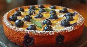 Delightful Blueberry Lemon Ricotta Cake