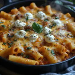 Baked ziti is a beloved classic in the world of comfort foods, offering a warm embrace of flavors that can transform any meal into a joyous occasion. This hearty dish, originating from Italian-American cuisine, combines ziti pasta with marinara sauce, cheese, and a variety of meats or vegetables, making it a versatile option for both family dinners and potluck gatherings. While traditional recipes often require multiple pots and pans, the One-Pan Baked Ziti Delight takes convenience to a new level, allowing you to enjoy this comforting dish with minimal fuss and cleanup.