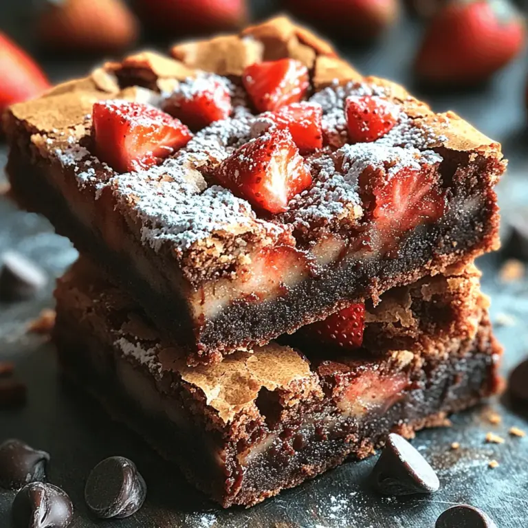 Brownies have long been a beloved staple in the dessert world, celebrated for their versatility and ease of preparation. Originating in the United States in the late 19th century, brownies quickly gained popularity for their rich flavor and the ability to satisfy chocolate cravings without the need for elaborate decorating. Their fudgy texture and deep chocolate taste make them a favorite among many, but what happens when you introduce fresh strawberries into the mix?