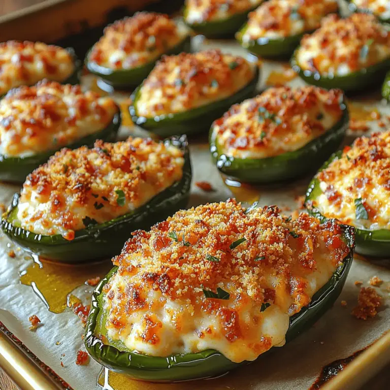 Jalapeño poppers have become a beloved fixture in the world of appetizers, known for their perfect blend of heat and flavor. These bite-sized delights are typically stuffed with a creamy filling and then baked or fried to achieve that desirable crunch. Among the myriad of variations, the spicy bacon and cheddar jalapeño poppers stand out as a flavor explosion that tantalizes the taste buds. This particular rendition combines the heat of fresh jalapeños with the rich creaminess of cheese and the smoky goodness of bacon, resulting in an irresistible treat that is perfect for any occasion.