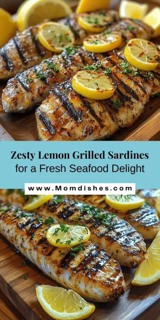 Discover the vibrant flavors of lemon zest grilled sardines with this delightful recipe perfect for summer gatherings. The rich and tender sardines marry beautifully with the citrusy brightness of lemon, creating a dish that's both delicious and nutritious. Packed with heart-healthy omega-3s and essential vitamins, this simple yet satisfying grilled seafood dish is ideal for outdoor feasts or a light dinner at home. Elevate your seafood game with this easy-to-follow guide!