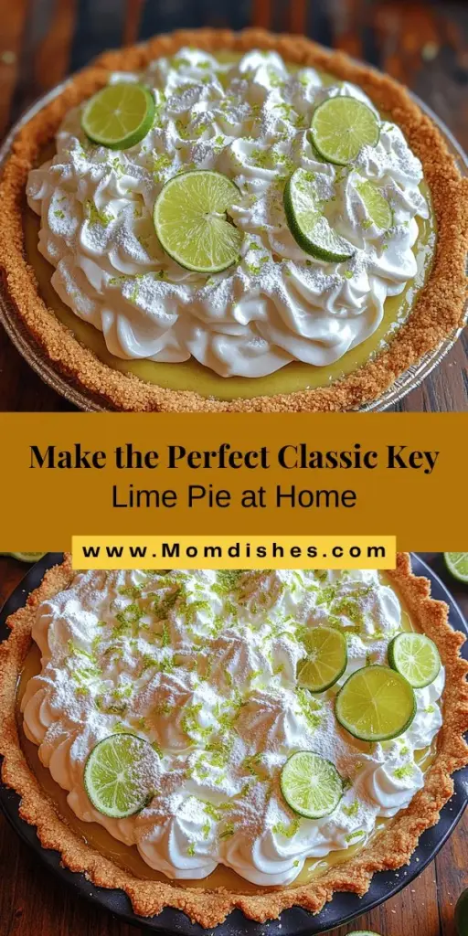 Indulge in the refreshing taste of Classic Key Lime Pie with this easy-to-follow recipe. Known for its zesty flavor and creamy texture, this iconic dessert represents the heart of American coastal cuisine. Experience the perfect balance of tart key limes and sweetened condensed milk in a crunchy graham cracker crust, topped with fluffy whipped cream. Whether for summer gatherings or a sweet treat at home, this guide will help you create a delicious pie that impresses everyone!