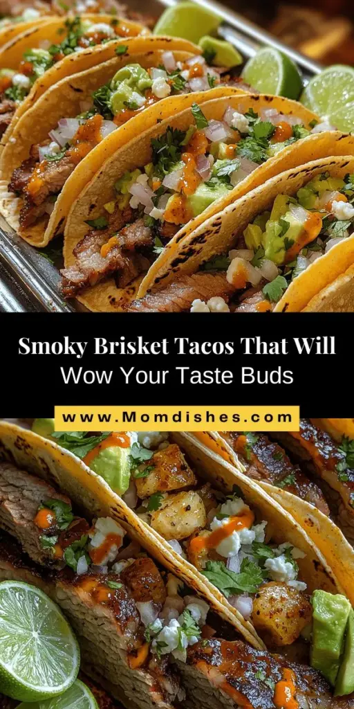 Get ready to elevate your taco game with this delicious smoky brisket tacos recipe! This guide takes you through the process of smoking brisket to perfection, explaining the right cuts and how to choose the best wood chips for that irresistible smoky flavor. You'll find tips on preparing ingredients, making the perfect dry rub, and crafting mouthwatering tacos topped with fresh ingredients. Explore how to impress your family and friends with a flavorful dish that’s truly unforgettable!