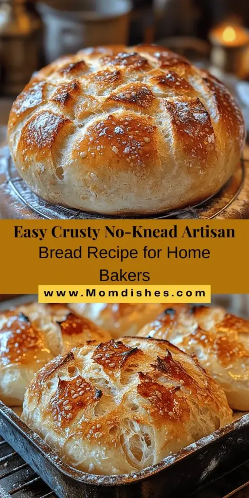 Discover the magic of no-knead artisan bread with this simple, engaging guide designed for home bakers! Learn how to create a crusty, flavorful loaf without the hassle of traditional kneading. With just a few basic ingredients and a bit of patience, you can craft a stunning loaf that fills your kitchen with mouthwatering aromas. This baking method makes it easy for everyone, from beginners to seasoned bakers, to enjoy the satisfaction of homemade bread. Dive into the step-by-step process and start your baking adventure today!