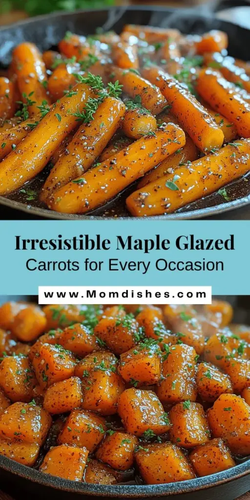 Discover the delightful flavor of Maple Glazed Carrots with this easy and accessible recipe. Combining the natural sweetness of maple syrup with tender carrots, this side dish adds vibrant color and sophisticated taste to any meal. Perfect for everything from family dinners to holiday feasts, this dish only takes about 30 minutes to prepare. Learn the secrets of achieving the perfect glaze and enjoy a nutritious and visually appealing addition to your table that even the pickiest eaters will love.