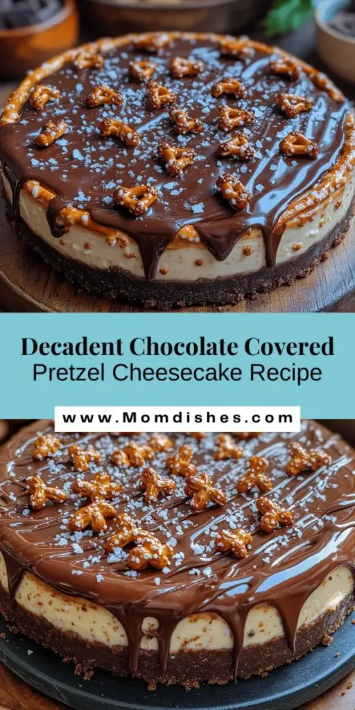 Dive into the world of indulgence with this Chocolate Covered Pretzel Cheesecake recipe! Perfectly blending creamy cheesecake, a crunchy pretzel crust, and rich chocolate ganache, this dessert is a symphony of sweet and salty flavors. Whether you're hosting a gathering or treating yourself, this step-by-step guide takes you through crafting this stunning treat. Discover the secret to creating a show-stopping dessert that will impress everyone at your table!