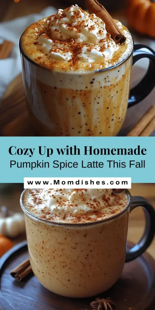 Experience the essence of fall with a warm and cozy pumpkin spice latte made right at home. This delightful drink combines rich espresso or strong brewed coffee with creamy milk, pumpkin puree, and a warming blend of spices, creating a comforting treat for chilly days. Perfect for enjoying by the fireplace or on a stroll through a pumpkin patch, this seasonal favorite is not only delicious but also customizable to fit your tastes and dietary preferences. Embrace the flavors of autumn and indulge in this seasonal ritual that evokes nostalgia and warmth.