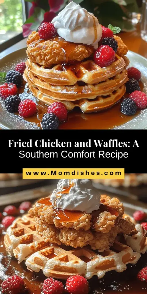 Discover the joy of Southern Comfort with this mouthwatering Fried Chicken and Waffles recipe. Experience the perfect harmony of crispy, golden-brown fried chicken paired with fluffy, warm waffles. This iconic dish celebrates Southern culinary traditions and is a great choice for brunch or dinner. Our guide includes the history, preparation steps, and tips to help you create a delicious meal that balances savory and sweet flavors. Indulge your taste buds and share this comfort food classic with friends and family!
