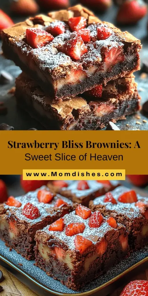 Indulge in the decadent delight of Strawberry Bliss Brownies! This easy-to-make dessert pairs juicy strawberries with rich chocolate, creating a harmonious flavor combination that will wow any gathering. Perfect for birthdays, picnics, or simply enjoying at home, these fudgy brownies bring a refreshing twist to the classic treat. Explore how to create this stunning dessert and impress your friends and family with every bite!