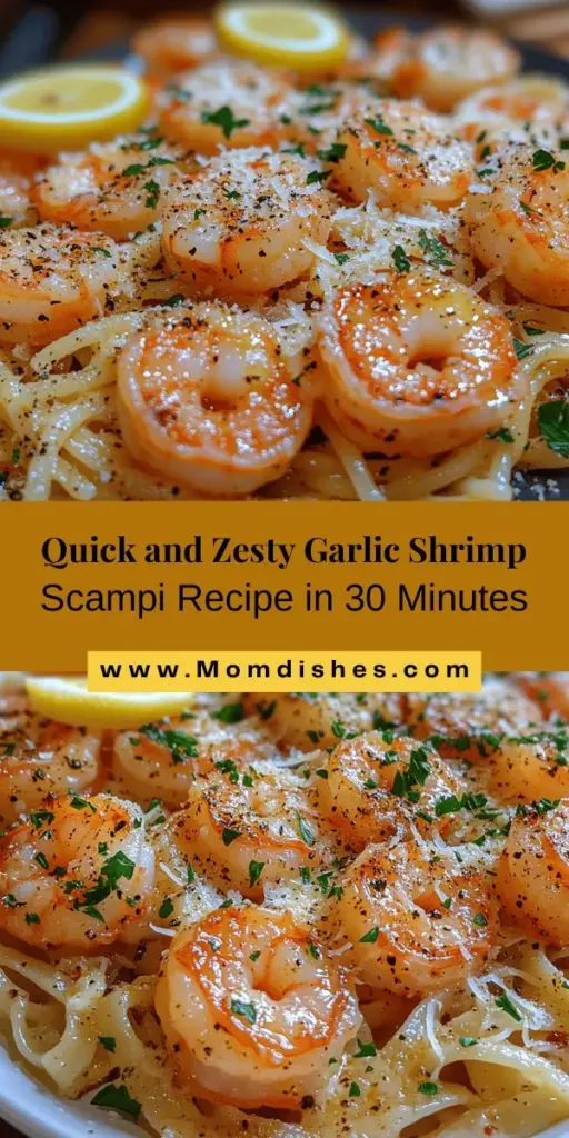 Discover the culinary delight of Garlic Shrimp Scampi, a quick and flavorful dish that transports you to the Mediterranean with every bite. This classic recipe features succulent shrimp sautéed in a vibrant garlic sauce and tossed with al dente pasta, all ready in under 30 minutes. Perfect for busy nights, it combines fresh ingredients and bold flavors to create a satisfying meal that impresses family and friends. Dive into this easy-to-make dish and elevate your weeknight dinners!