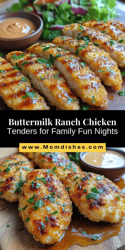 Discover a delicious twist on a family favorite with Buttermilk Ranch Chicken Tenders. This recipe elevates traditional chicken tenders by marinating them in tangy buttermilk and coating them in flavorful ranch seasoning for a crunchy and satisfying bite. Perfect for weeknight dinners or festive gatherings, these tenders are easy to customize and serve with various dipping sauces or sides. Enjoy the joy of homemade cooking with a taste the whole family will love!
