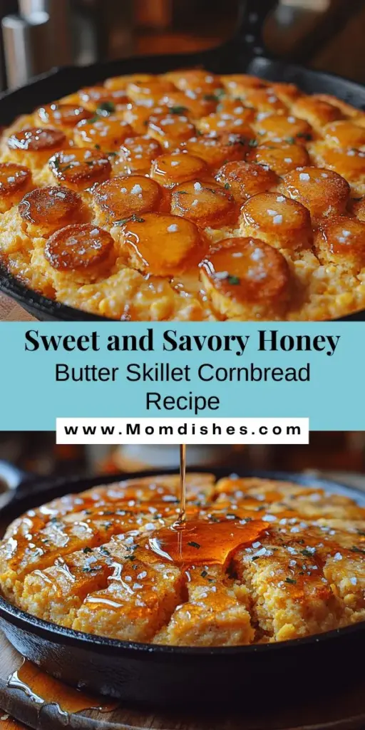 Discover the irresistible flavors of Honey Butter Skillet Cornbread, a delightful twist on a Southern classic. This sweet and savory dish features a crispy golden crust and a moist interior, perfect for elevating any meal. Easy enough for novice bakers, this recipe combines essential ingredients like cornmeal, buttermilk, and honey to deliver a comforting experience. Whether it's for breakfast or served alongside your favorite dishes, this cornbread brings warmth and joy to your table.