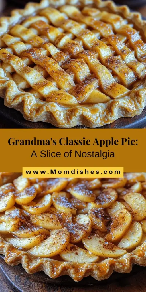 Discover the heartwarming tradition of Grandma's Classic Apple Pie, a recipe that blends sweet and tart apples with a flaky, buttery crust. This cherished dessert not only brings nostalgia but also fills your home with the delightful aroma of cinnamon and baked apples. Learn about its history, key ingredients, and step-by-step instructions to create this timeless pie. Perfect for any family gathering, this classic treat is sure to become a favorite in your kitchen too.