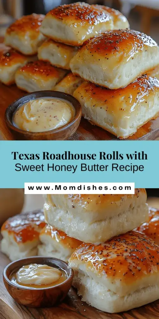 Indulge in the delightful experience of creating Texas Roadhouse-inspired rolls at home. These fluffy, warm rolls are perfect for any meal and come with a delicious sweet honey butter that elevates their charm. In this recipe, you'll learn how to achieve that iconic texture and flavor that makes these rolls irresistible. With step-by-step instructions, discover the joy of kneading dough, watching it rise, and serving warm rolls that will impress family and friends. Enjoy this comforting treat straight from your oven!